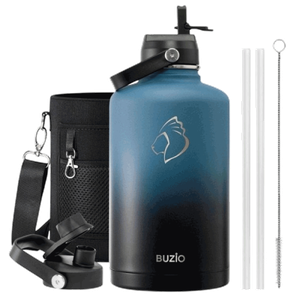 Buzio Duet Series Water Bottle with 2 Lids & Sleeve - Indigo Crush