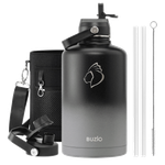 Buzio Duet Series Water Bottle with 2 Lids & Sleeve - Shadow