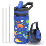 Buzio Kids Bottle with Straw Lid - Dinosaur