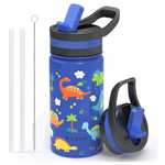 Buzio Kids Bottle with Straw Lid - Dinosaur