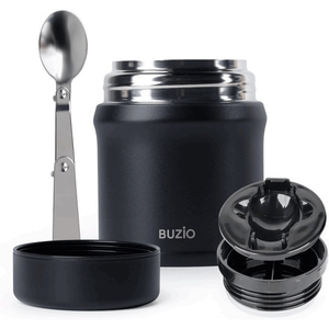 Buzio Kids Stainless Steel Food Container - Black