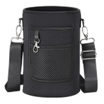 Buzio Water Bottle Holder Carrying Pouch - Black
