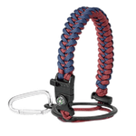 Buzio Paracord Carrier Strap Cord-Fits Wide Mouth Bottle - Ruby Red Navy