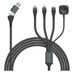 ZLOS Two(C+A) To Four(C+L+Micro+Watch) Braided Data Charging Cable - 100W