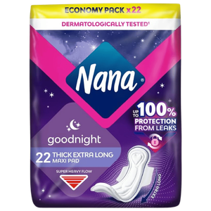 Nana Goodnight Extra Long Maxi Thick Pads With Wings
