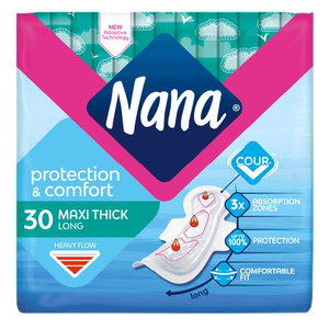 Nana Protection & Comfort Long Maxi Thick Pads With Wings