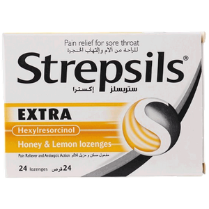 Strepsils Extra Honey & Lemon Sore Throat Relief Lozenges