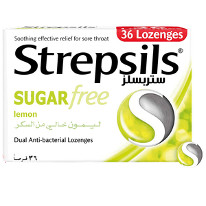Strepsils Sugar Free Lemon Sore Throat Relief Lozenges
