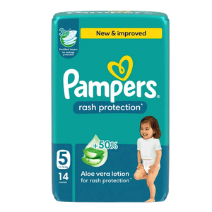 Pampers Size 4 Rash Protection Diapers With Aloe Vera Lotion - 9-14 kg