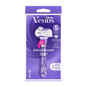 Gillette Venus Deluxe Smooth Swirl Blade Refills & Handle