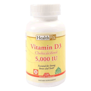 Health Rx Vitamin D3 Capsules - 5000 IU