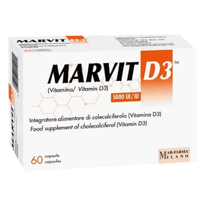 Marvit Vitamin D3 Capsules - 5000 IU