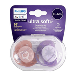 Philips Avent Ultra Soft Soothers - 0-6 Months 