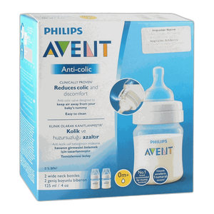 Philips Avent Slow Flow Anti-Colic Plastic Bottles- +0 Months