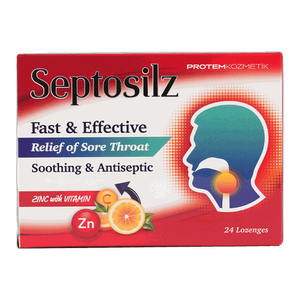 Septosilz Zinc with Vitamin C Sore Throat Lozenges