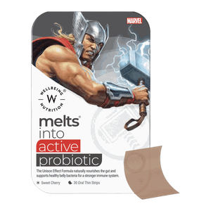 Wellbeing Nutrition Melts Into Boys Active Probiotic Sweet Cherry Strips