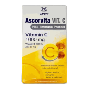 Zdrovit Ascorvita Vitamin C, D & Zinc Tablets