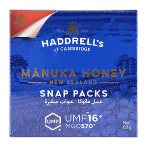 Haddrell’s UMF16+ Manuka Honey Snap Packs 