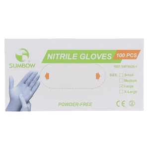 Sumbow Large Powder-Free Nitrile Gloves