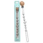 Ninoo Wooden Pacifier Clip – Beige