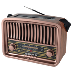 Vintage Multi-Function Rechargeable Bluetooth Speaker with Radio (Bronze)