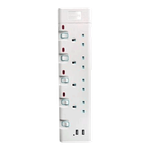 Philips Power Extension - 3 Sockets with 2A & 1C USB