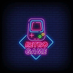 لوحة نيون Retro Game
