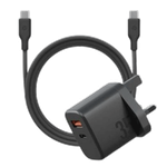 مجموعة بازيك جو بورت فيلوكس محول قابس أوروبي مع كابل USB-C إلى USB-C من انيرجيا