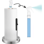 Sky Key Paper Towel Holder with Spray Bottle - White