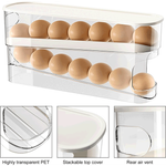 Sky Key Egg Storage Box 2-Layer Automatic Rolling Rack