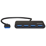 Port Designs USB A 3.0 to 4 Port USB A SuperSpeed ​​3.0 Hub Black Port