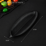 Nordic Leaf-Shaped Bamboo Snack Serving Tray