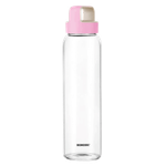 Borosil Crysto Borosilicate Glass Water Bottle - Pink