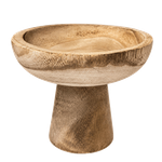 Small Decorative Wooden Handmade Fruit Bowl - Beige