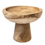 Small Decorative Wooden Handmade Fruit Bowl - Beige