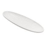 Oval Bamboo Serving Plate - White