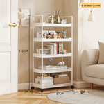 Multi-Tier Foldable Storage Rack - White