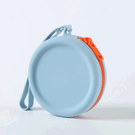 Silicone Coin Purse with Wrist Strap - Blue