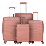 President Polypropylene Luggage Set - Rose Gold