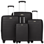 President Polypropylene Luggage Set - Black