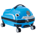 KarryOn Zoomie Wheels Travel Luggage for Kids - Blue