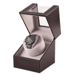 Luxury Auto Self-Winding Watch Box - Brown/Grey