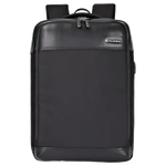 Aoking Leather Business Laptop Backpack - Black