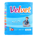 Velvet Size 6 Extra Maxi Plus Diapers - 18-30 kg