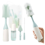 Momcozy Press Automatic Foaming & Cleaning Bottle Brush Set