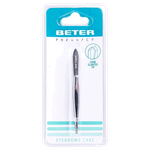 Beter Chrome Plated Crab Slanted Tip Tweezers