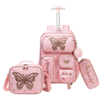 Butterfly Trolley Backpack Set - 17 inch