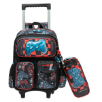 Gamer Trolley Backpack & Pencil Case Set - 14 inch