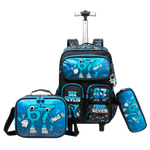 Six Seven Trolley Backpack Set - 17 inch (Blue)