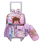 Bear Trolley Backpack & Pencil Case Set - 14 inch